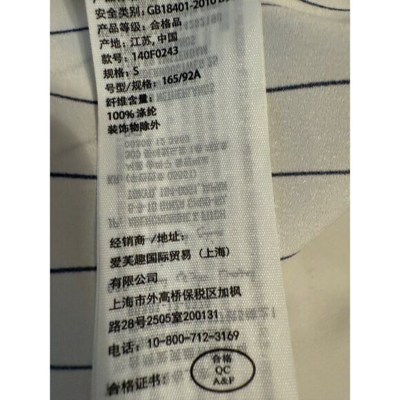 Abercrombie & Fitch Womens Striped Lace Trim Tank Top S White Navy Coquette Y2K - Picture 3 of 14